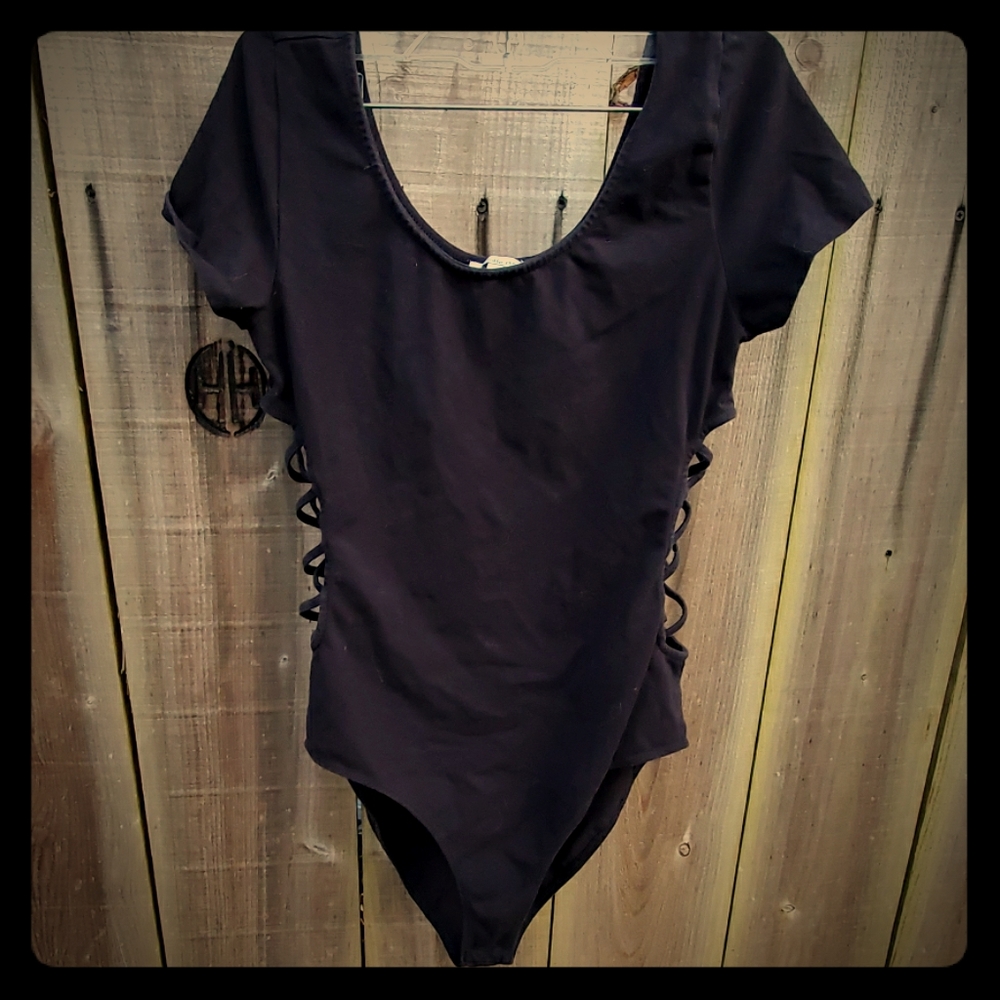 Charlotte Russe Cross Waist Onesie M